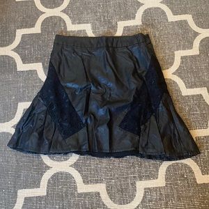 Faux leather skirt
